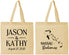 Personalized Wedding Cotton Tote Bags - Bahamas | 506