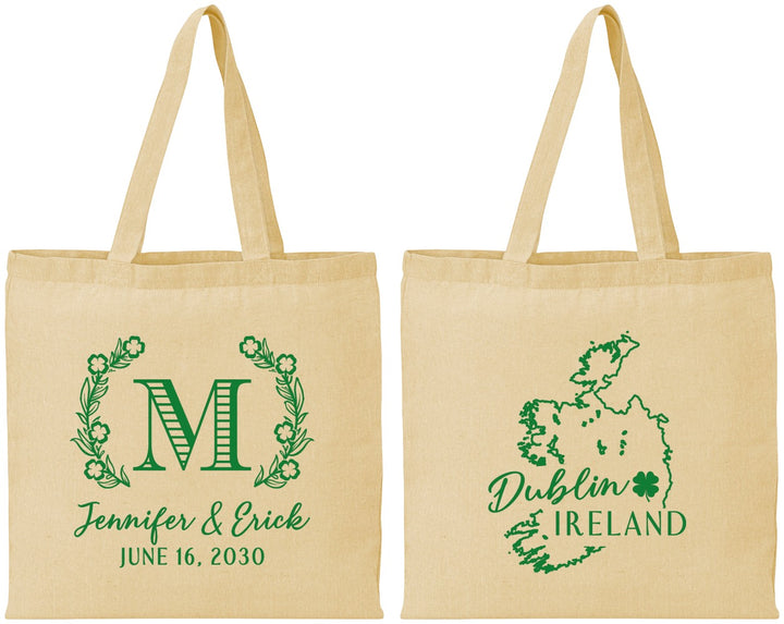 Personalized Wedding Cotton Tote Bags - Ireland | 528