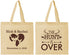 Personalized Wedding Cotton Tote Bags - The Hunt Is Over | 554