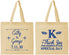 Personalized Wedding Cotton Tote Bags - Monogram | 556