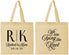 Personalized Wedding Cotton Tote Bags - Monogram Tying Knot | 559