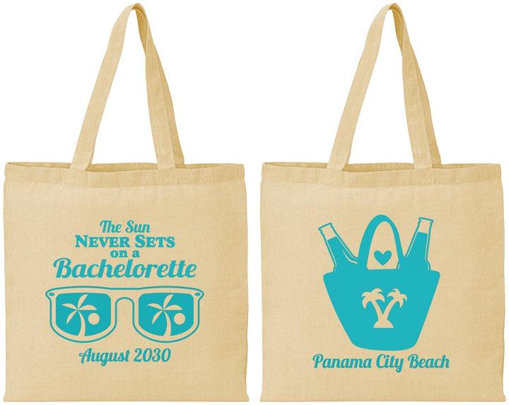 Personalized Bachelorette Cotton Tote Bags - Beach | 60010