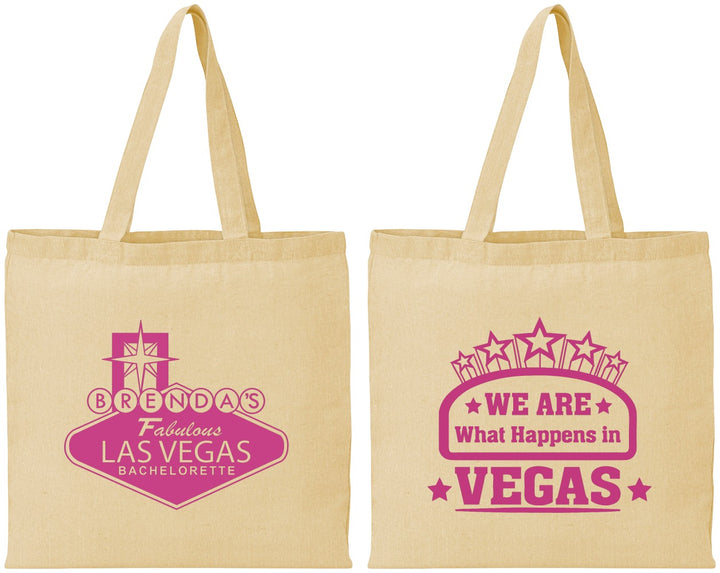Personalized Bachelorette Cotton Tote Bags - Las Vegas | 60016