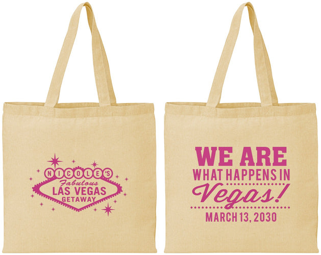 Personalized Bachelorette Cotton Tote Bags - Las Vegas | 60029