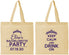 Personalized Bachelorette Cotton Tote Bags - Keep Calm Drink On | 60036