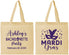 Personalized Bachelorette Cotton Tote Bags - Mardi Gras | 60060