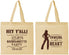 Personalized Bachelorette Cotton Tote Bags - Cowgirl At Heart | 60079