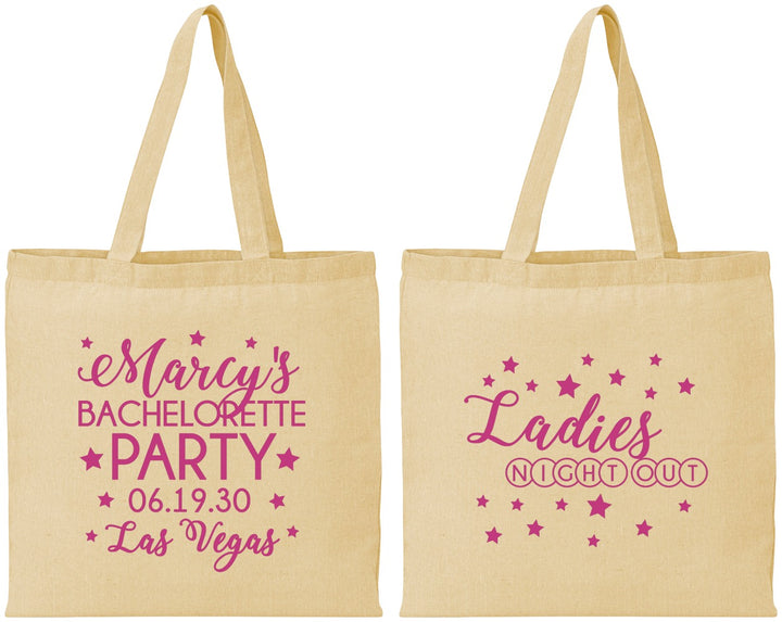 Personalized Bachelorette Cotton Tote Bags - Ladies Night Out | 60101