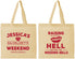 Personalized Bachelorette Cotton Tote Bags - Raising A Little Hell | 60106