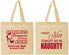Personalized Bachelorette Cotton Tote Bags - Nice Tonight Naughty | 60112