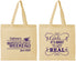 Personalized Bachelorette Cotton Tote Bags - About To Get Real | 60123