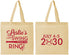 Personalized Bachelorette Cotton Tote Bags - Last Swing Before Ring | 60128
