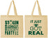 Personalized Bachelorette Cotton Tote Bags - Just Got Real | 60141