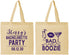 Personalized Bachelorette Cotton Tote Bags - Bad And Boozie | 60156