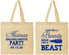 Personalized Bachelorette Cotton Tote Bags - Beauty Beast | 60161