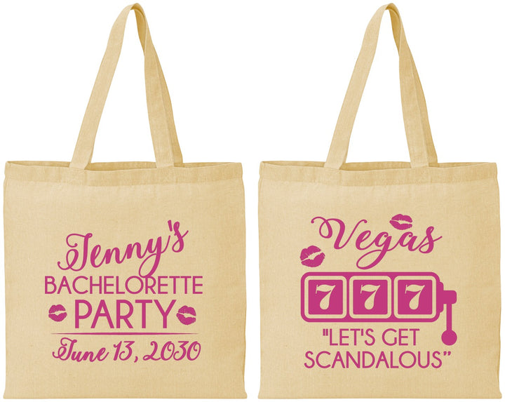 Personalized Bachelorette Cotton Tote Bags - Las Vegas | 60170