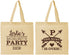 Personalized Bachelorette Cotton Tote Bags - The Hunt Is Over | 60186