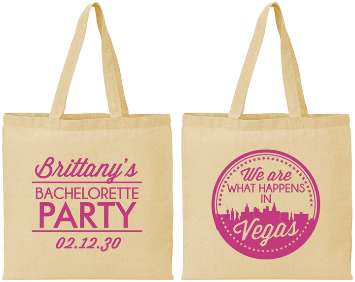 Personalized Bachelorette Cotton Tote Bags - Las Vegas | 60190