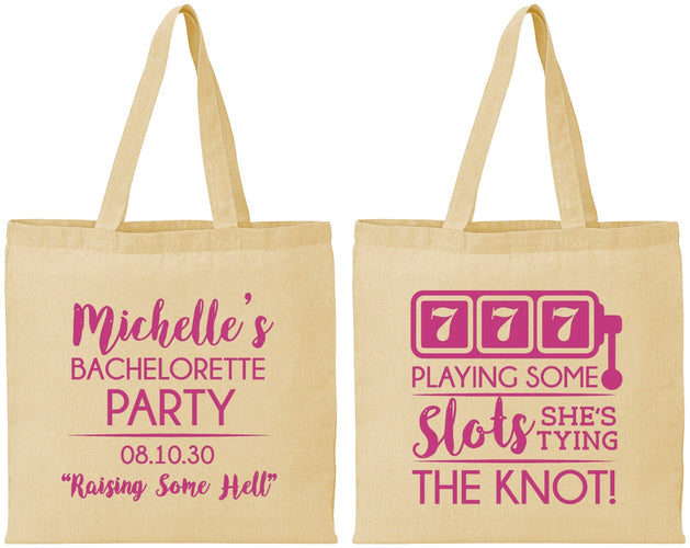 Personalized Bachelorette Cotton Tote Bags - Las Vegas | 60195