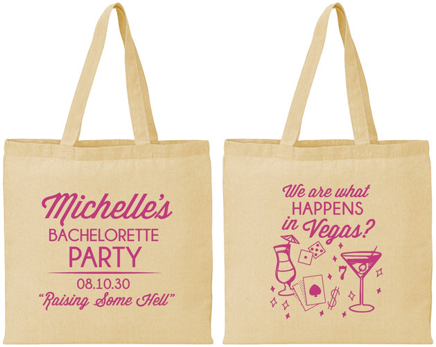 Personalized Bachelorette Cotton Tote Bags - Las Vegas | 60199