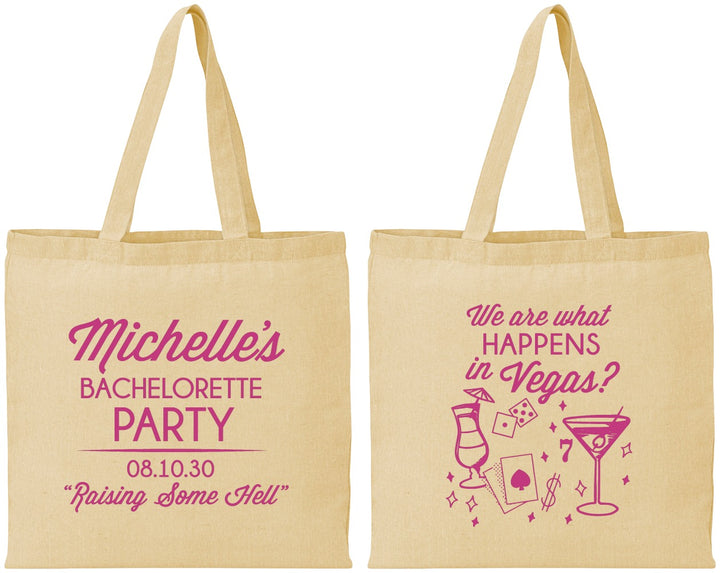 Personalized Bachelorette Cotton Tote Bags - Las Vegas | 60199