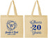 Personalized Anniversary Cotton Tote Bags - Cheers To 20 Years | 80001