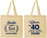 Personalized Anniversary Cotton Tote Bags - Cheers To 40 Years | 80005
