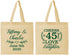 Personalized Anniversary Cotton Tote Bags - Cheers To 45 Years | 80006