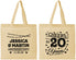 Personalized Anniversary Cotton Tote Bags - Cheers To 20 Years | 80011