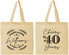 Personalized Anniversary Cotton Tote Bags - Cheers To 40 Years | 80015