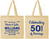 Personalized Anniversary Cotton Tote Bags - 50 Years Of Marriage | 80017
