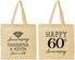 Personalized Anniversary Cotton Tote Bags - 60th Wedding | 80019