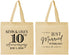 Personalized Anniversary Cotton Tote Bags - 10 Years Down | 80020