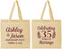 Personalized Anniversary Cotton Tote Bags - 35 Years Of Marriage | 80024