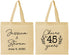 Personalized Anniversary Cotton Tote Bags - Cheers To 45 Years | 80026