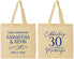 Personalized Anniversary Cotton Tote Bags - 30 Years Of Marriage | 80033