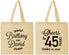 Personalized Anniversary Cotton Tote Bags - Cheers To 45 Years | 80036