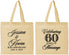 Personalized Anniversary Cotton Tote Bags - 60 Years Of Marriage | 80039
