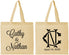 Personalized Wedding Cotton Tote Bags - Two Letter Monogram | 807