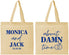 Personalized Wedding Cotton Tote Bags - About Damn Time | 809