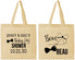 Personalized Baby Shower Cotton Tote Bags - Gender Reveal Bow Or Beau | 90004