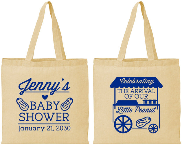 Personalized Baby Shower Cotton Tote Bags - Little Peanut | 90030