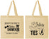Personalized Baby Shower Cotton Tote Bags - Gender Reveal Tutus Or Ties | 90033
