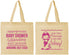 Personalized Baby Shower Cotton Tote Bags - Mermaid On Her Way | 90046