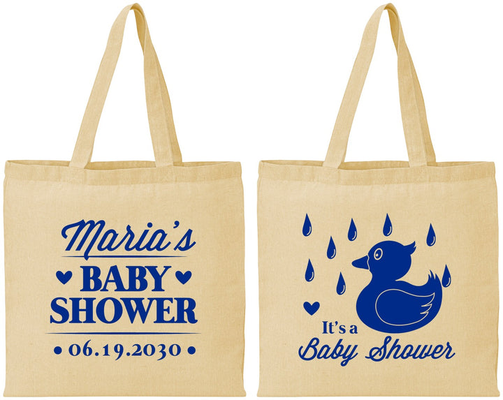 Personalized Baby Shower Cotton Tote Bags - Duckling | 90047