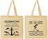 Personalized Baby Shower Cotton Tote Bags - Gender Reveal Whale | 90053