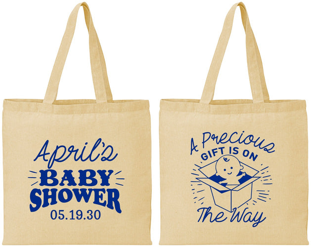 Personalized Baby Shower Cotton Tote Bags - Precious Gift | 90057
