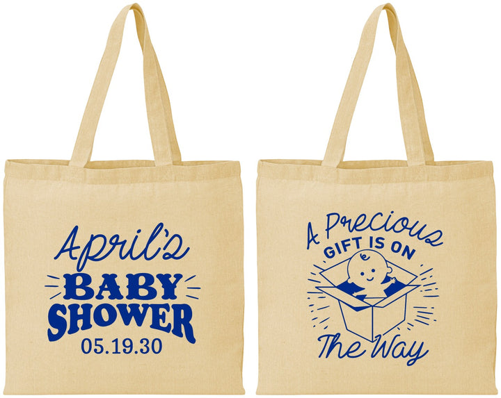 Personalized Baby Shower Cotton Tote Bags - Precious Gift | 90057