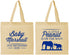 Personalized Baby Shower Cotton Tote Bags - Peanut On The Way | 90062