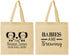 Personalized Baby Shower Cotton Tote Bags - Twins Baby Elephant | 90071